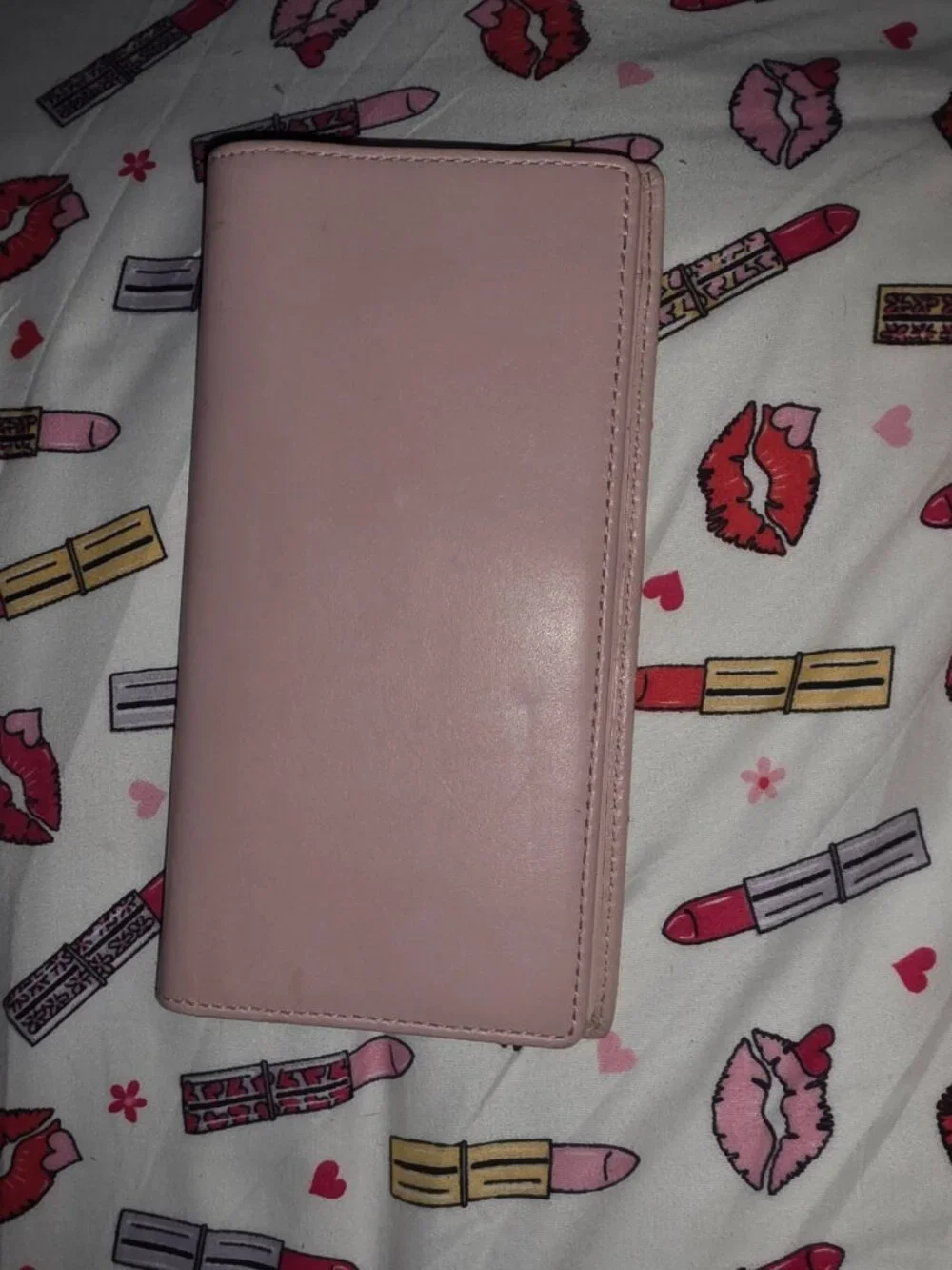 Coach baby pink checkbook cover